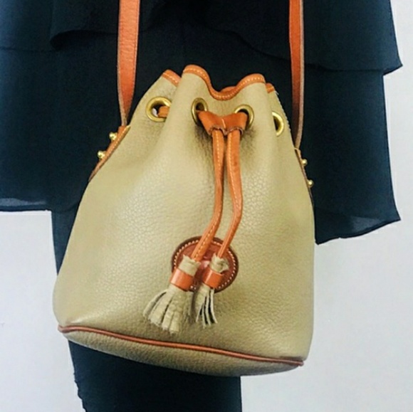 Dooney & Bourke Handbags - Dooney & Bourke Vintage AWL Drawstring Bucket Bag